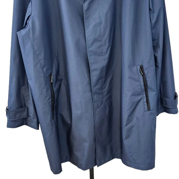 Ermenegildo Zegna x Sergio Cocchia Mens Trench Windproof Jacket Size 70R Blue - Picture 6 of 13